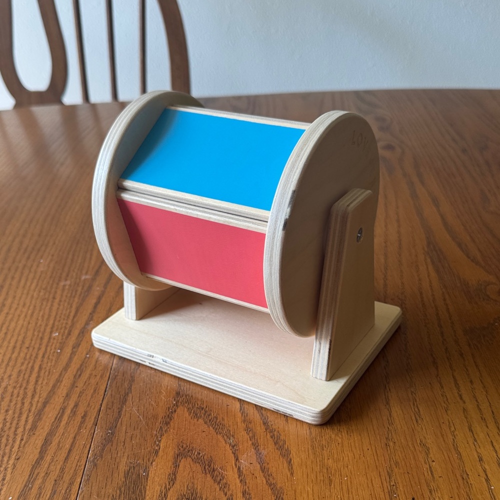 Wooden Rotating Color Drum Toy -